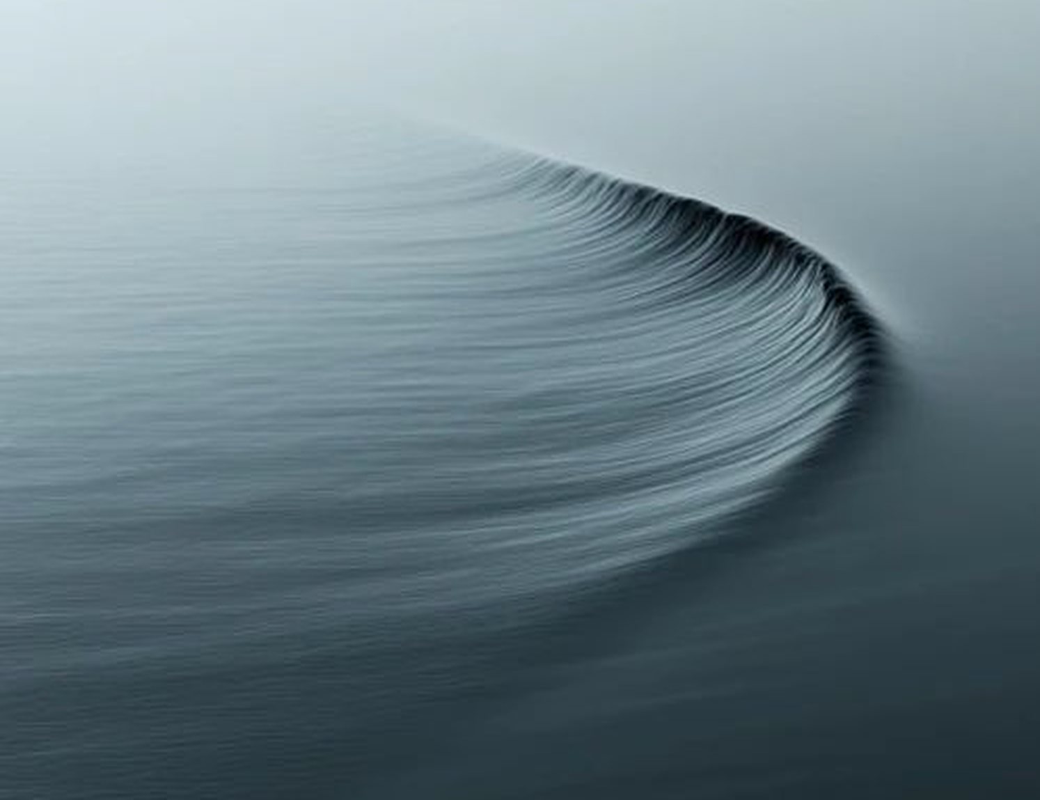 Wave breaking on open water